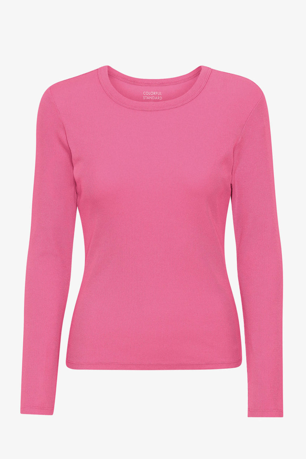 Woman organic Rib Longsleeve- Bubblegum Pink - Pink