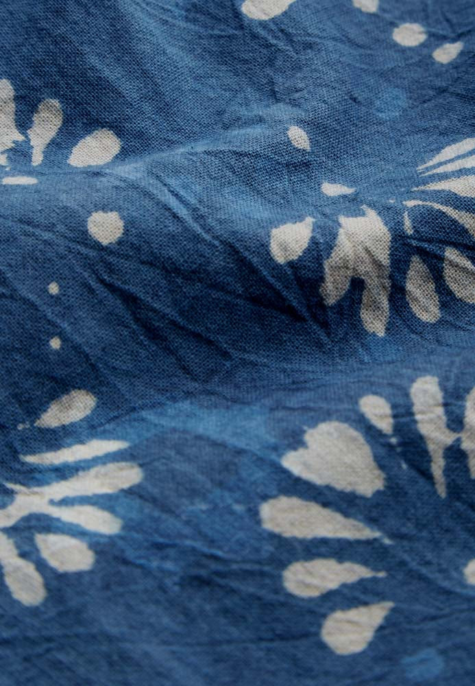 Shorts - Bidatsu Woodblock Indigo Dye - Blau