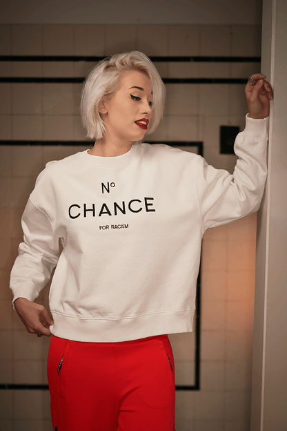 Pullover - No Chance - weiß