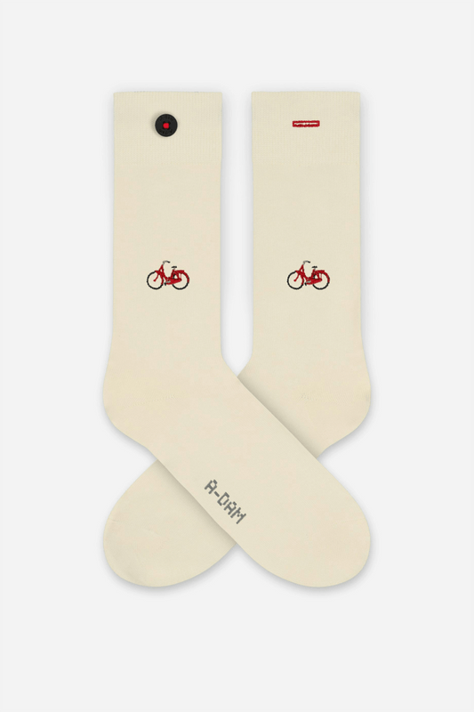 Socke - undyed Bike- white