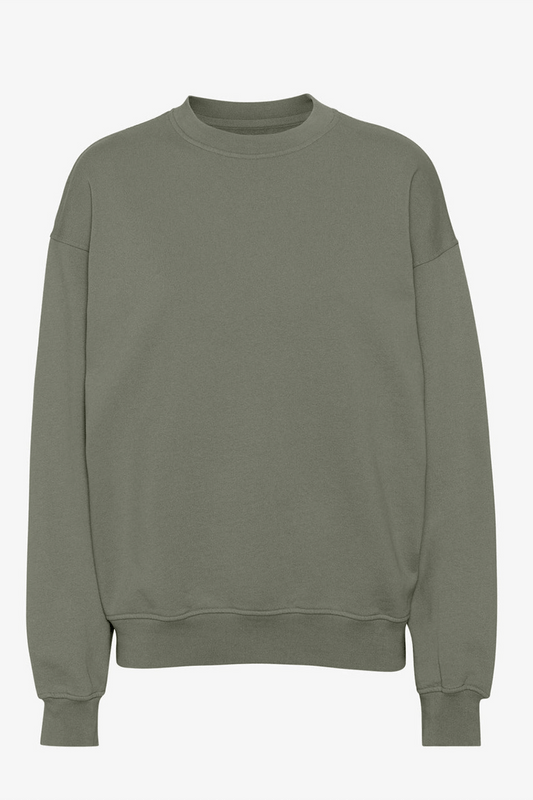 Pullover - Unisex Organic Oversize Crewneck Dusty Olive