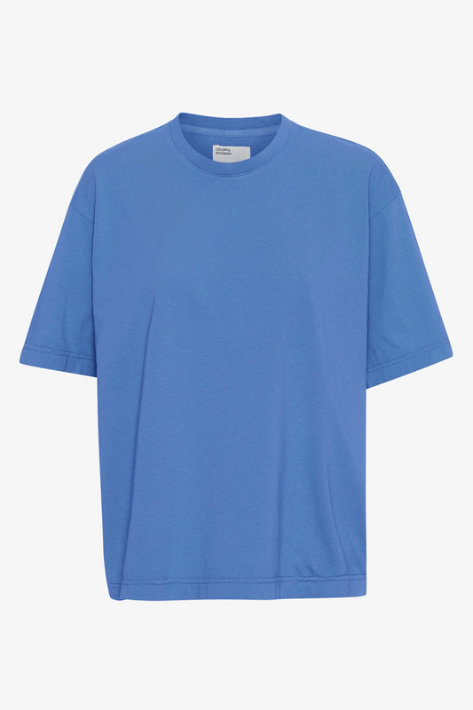 T-Shirt -Oversize Organic T-Shirt- Pacific Blue- blau