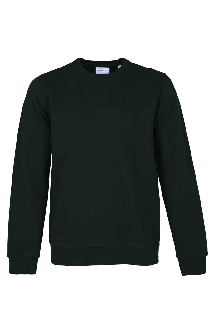 Pullover - Classic Organic Crewneck Hunter Green - Grün