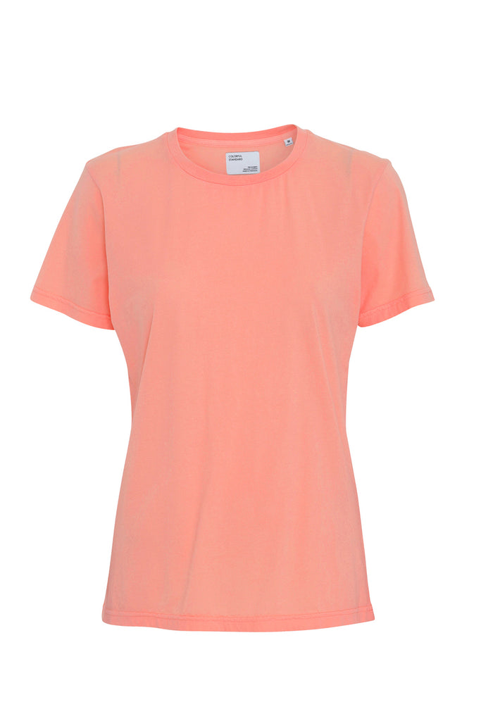 T-Shirt - Women Light Organic Tee Bright Coral - Rosa