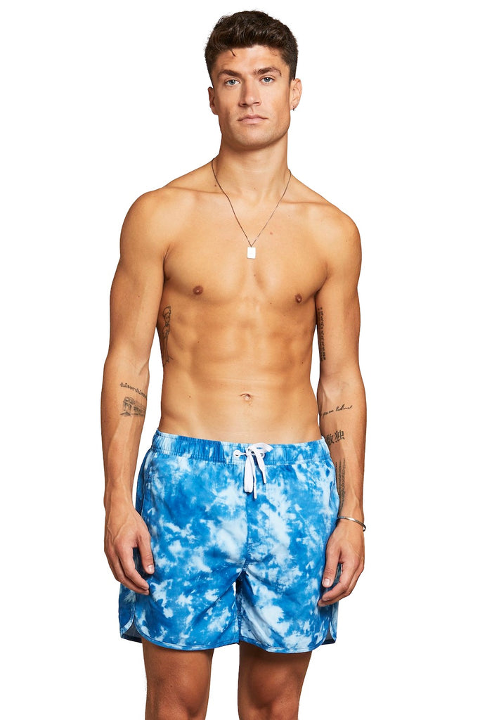 Badehose - Swim Shorts Sandhamn Tie Dye Blue - Blau