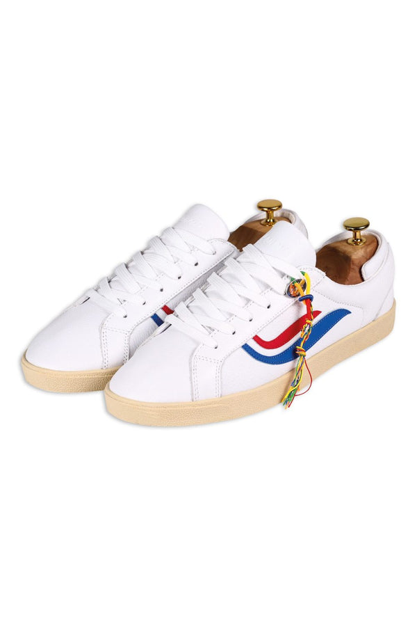 Sneaker - G-Hela Tumbled Leather White Red Blue - Weiß/Rot/Blau