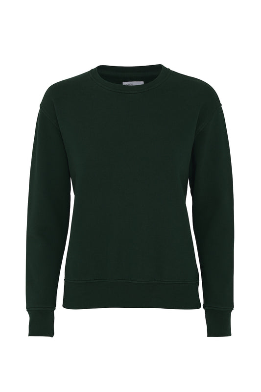 Pullover - Women Classic Organic Crewneck Hunter Green - Grün