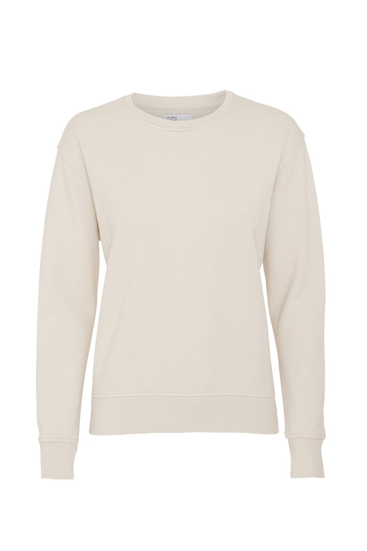 Pullover - Women Classic Organic Crewneck Ivory White - Beige