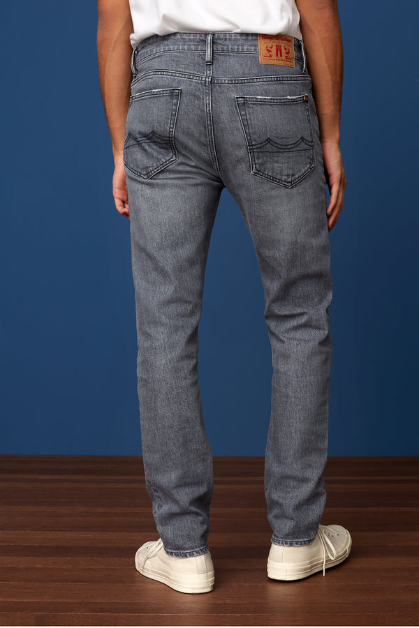 Jeans - John Carson Flintstone Grey Worn - Grau