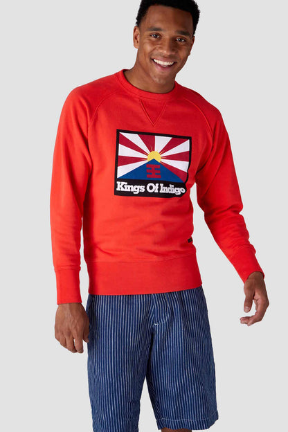 Sweatshirt - Parnell Rising Sun Flag Red - Rot