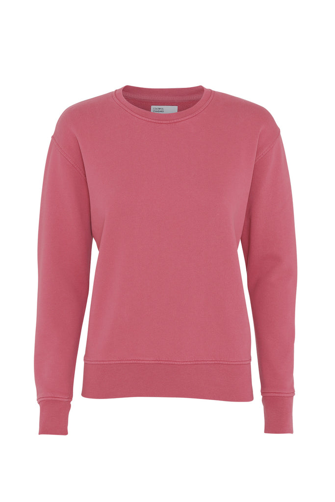Pullover - Women Classic Organic Crewneck Raspberry Pink - Pink