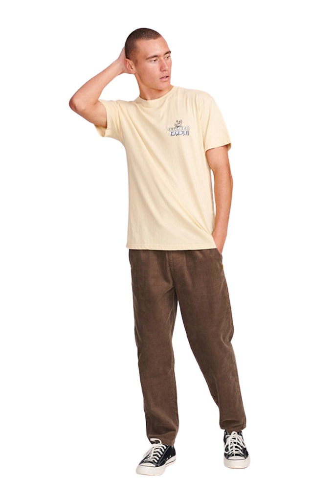 T-Shirt - Vacation Tee White Sunbleach - Gelb