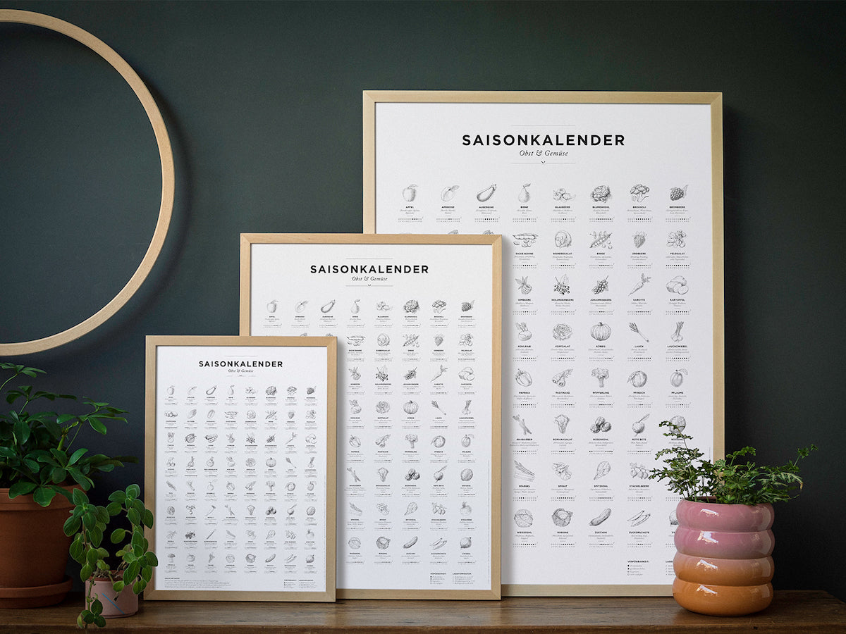 Saisonkalender - Schwarz, Weiß