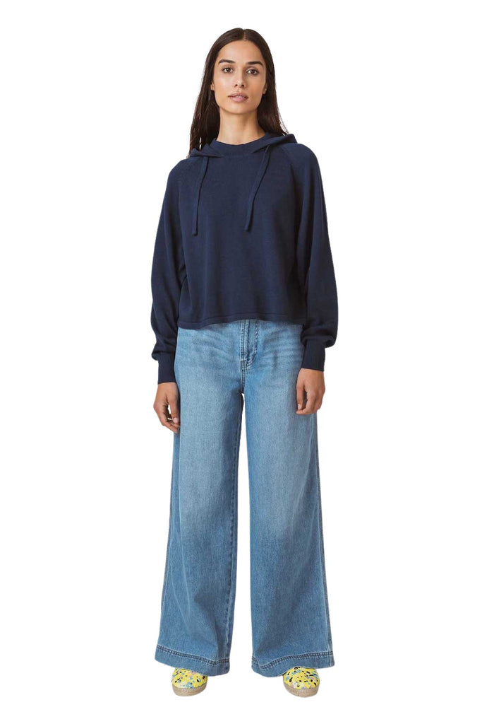 Hoodie - Izana Women Sweater Navy - Blau