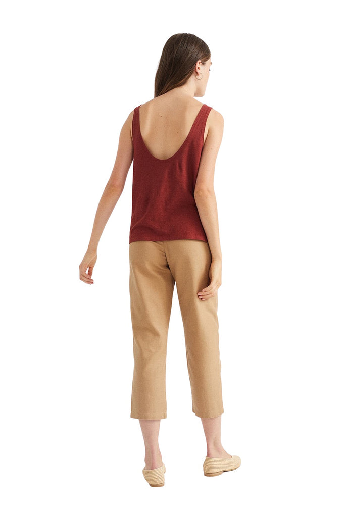Top - Teja Hemp Tank Top - Rot